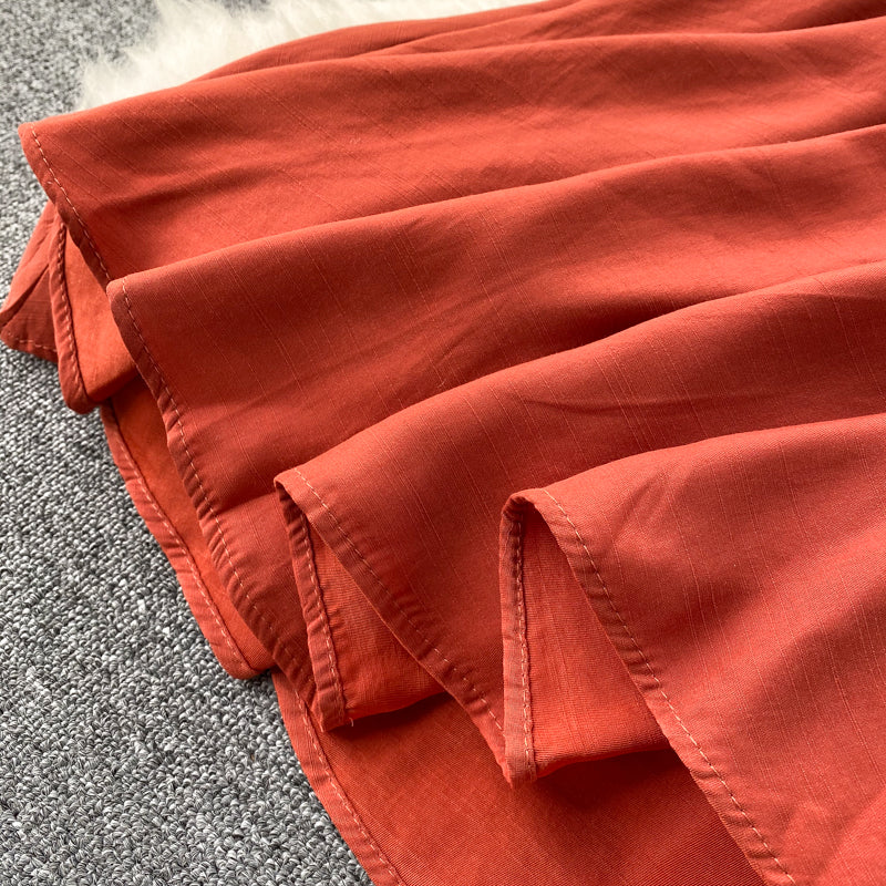 Hollow Crew Neck Sleeveless Tank Dress