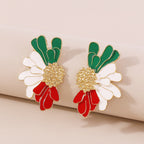 Vintage Alloy Flower Stud Earrings