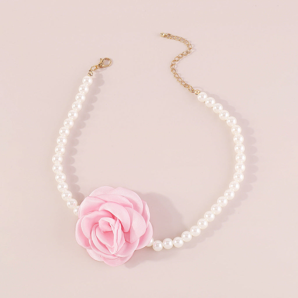 Colorful Camellia Necklace&Earrings&Bracelet