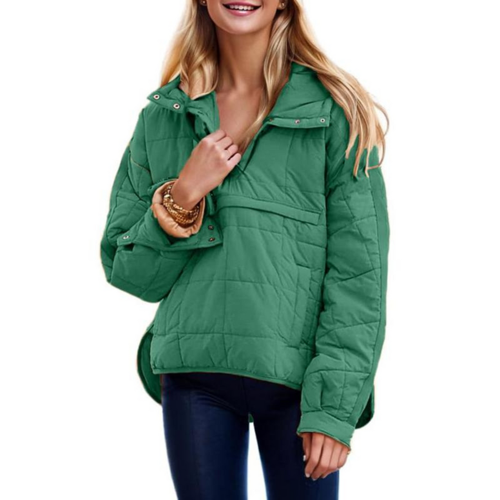 Oversized Hooded Pullover Jacket
