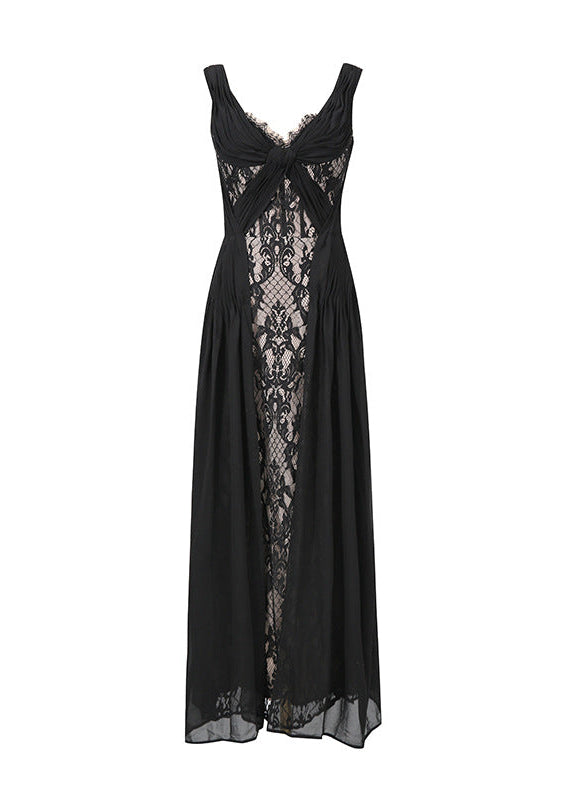 Lodovico Sleeveless Embroidered Maxi Dress