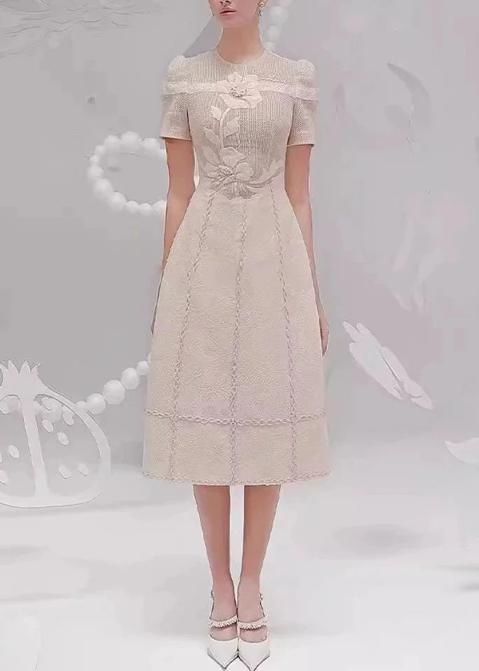 Ulysse Floral Embroidered Openwork Midi Dress