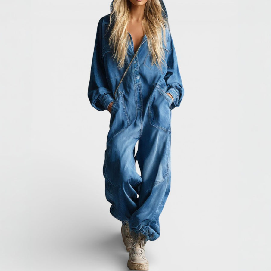 Airah | Long-sleeved jumpsuit with hood