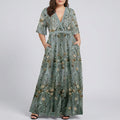 Harper | V-Neck Maxi Dress — Flowy Silhouette