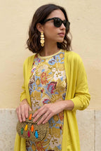 Printed Dress And Coat Set