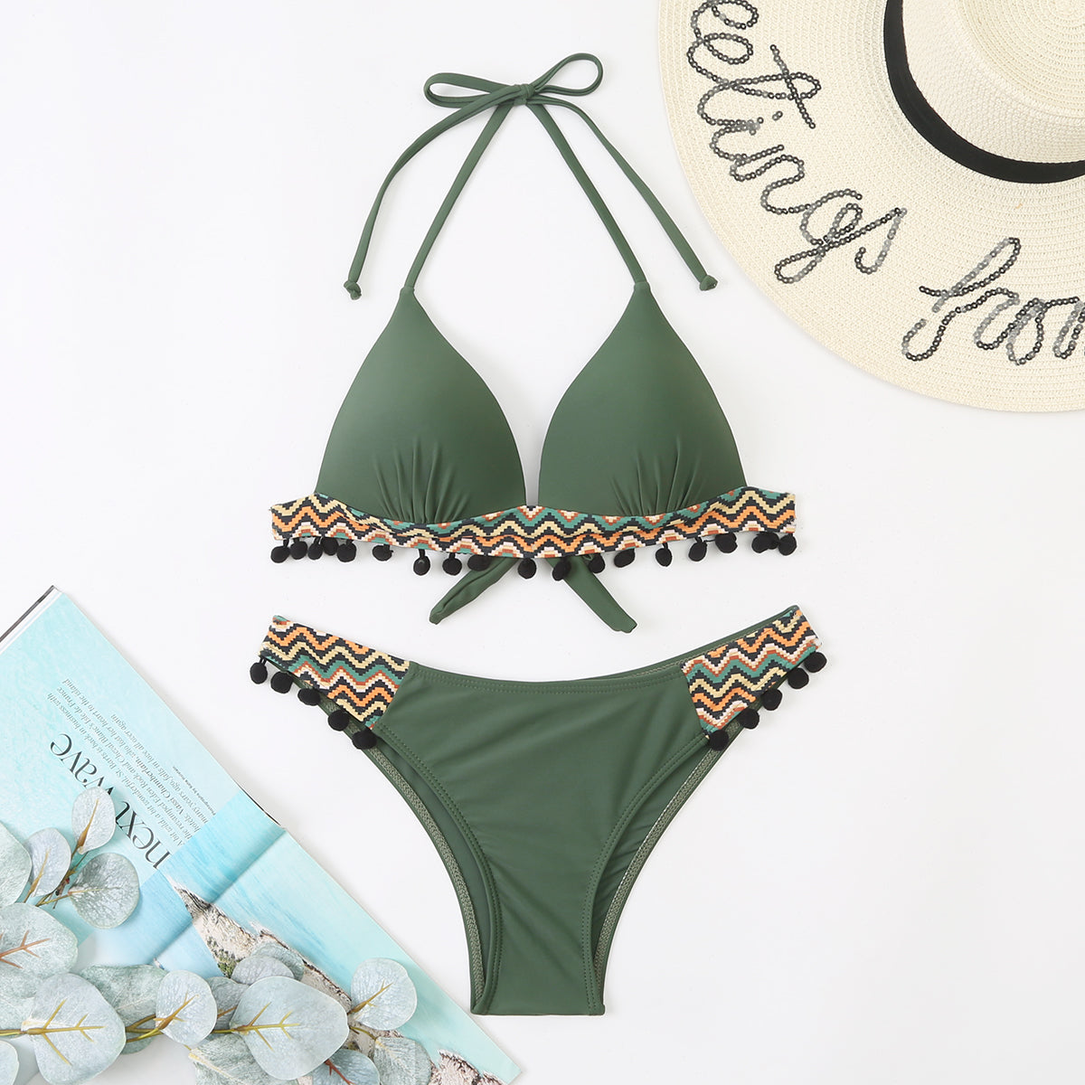 Backless Leopard-Print Low-Rise Bikini