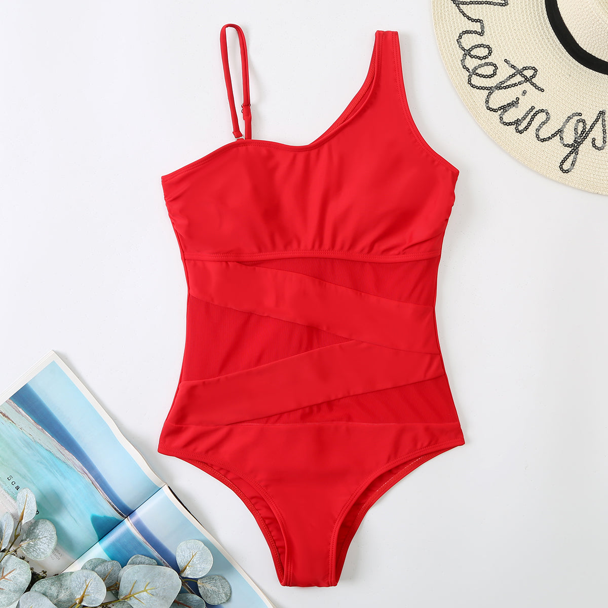 Gauze One-Piece Swimsuit