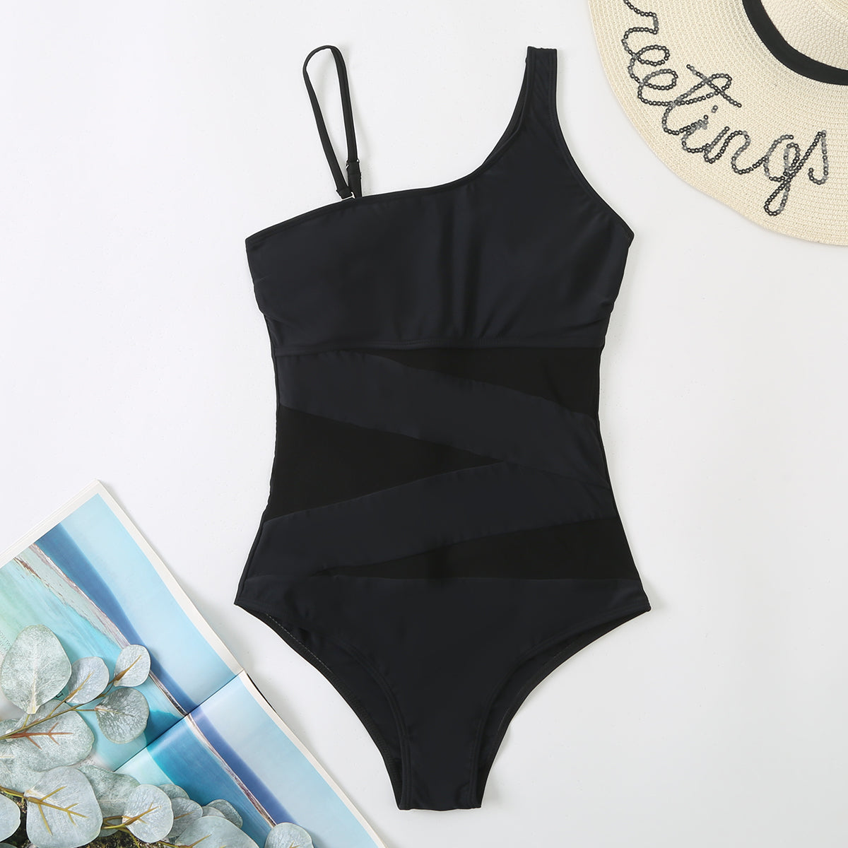 Gauze One-Piece Swimsuit
