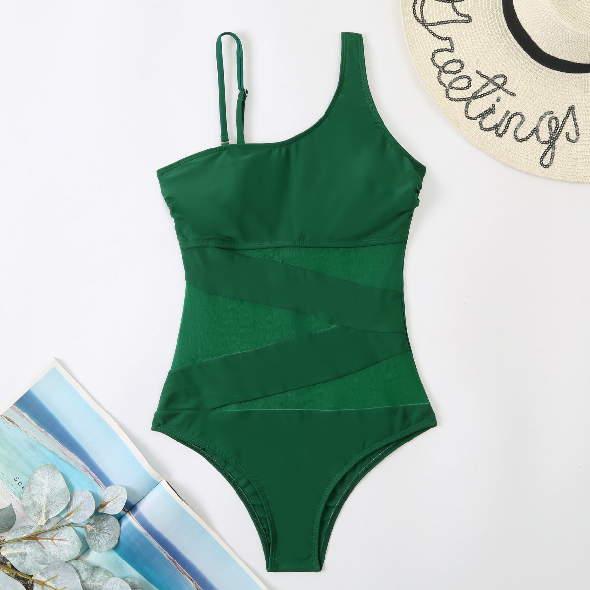 Gauze One-Piece Swimsuit
