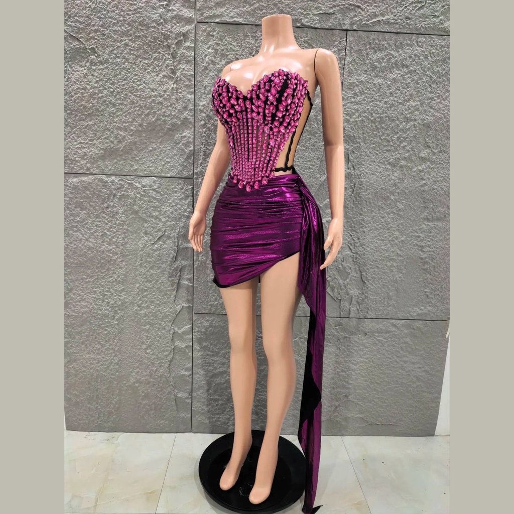 Nyssa - Embellished Corset & Skirt Two-Piece Set