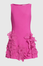 Eliava Floral Appliqué Mini Dress In Pink