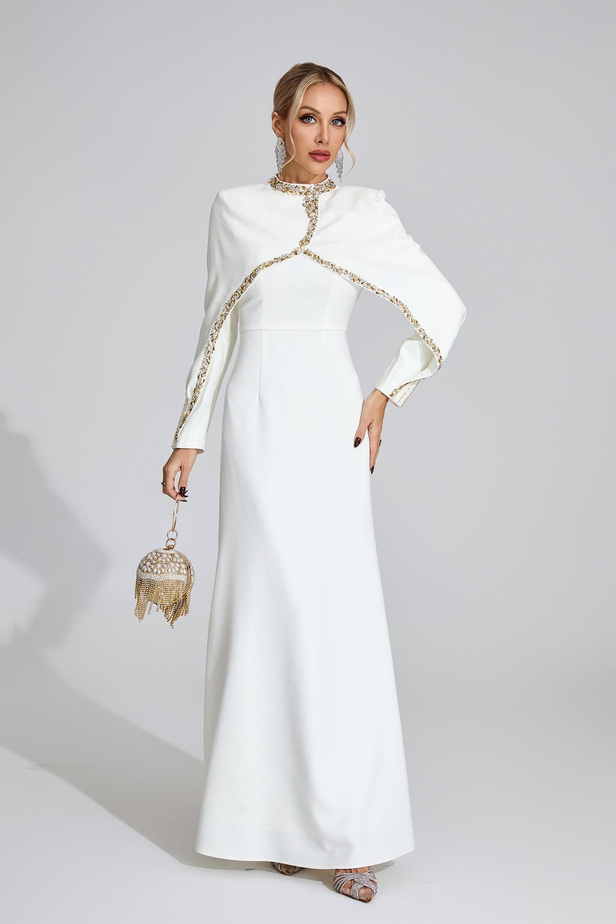 Gelistra Chain Maxi Dress In White