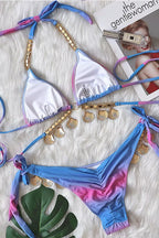 Yamaly Gradient Purple Shell Bikini