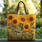 Classic bag with sunflower print