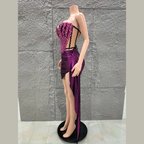 Nyssa - Embellished Corset & Skirt Two-Piece Set