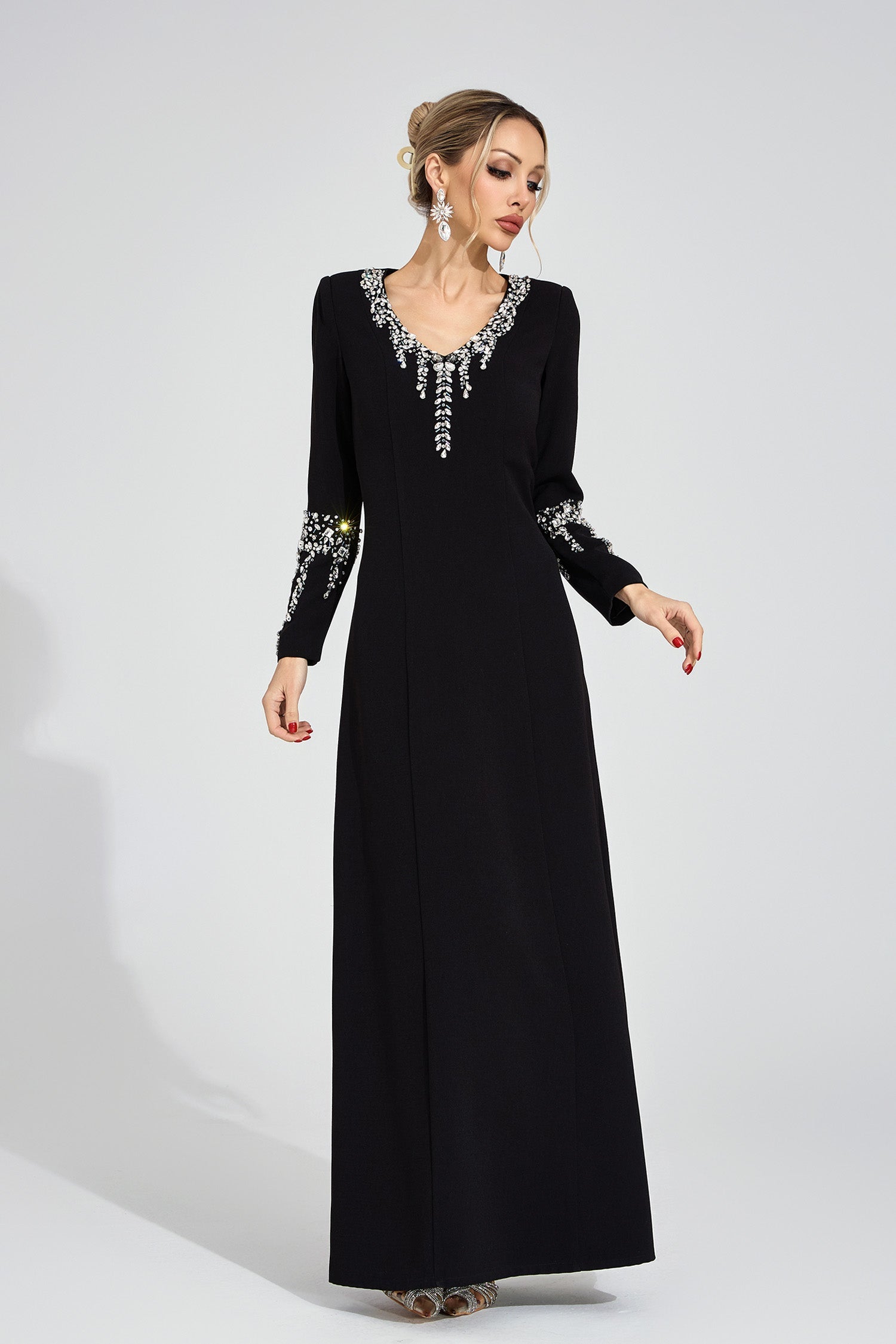 Brithoran Black Diamond Maxi Dress