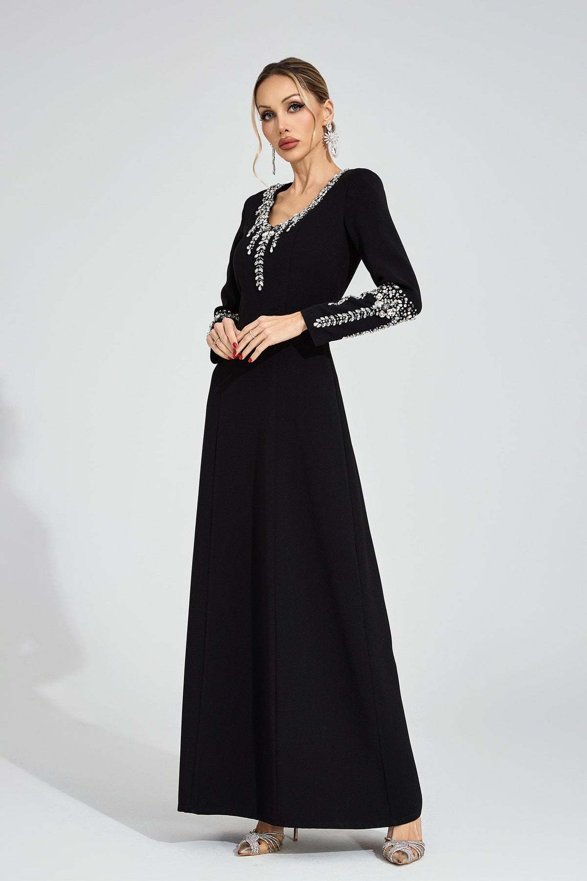 Brithoran Black Diamond Maxi Dress