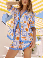Resort Ocean Fun Printed Shorts