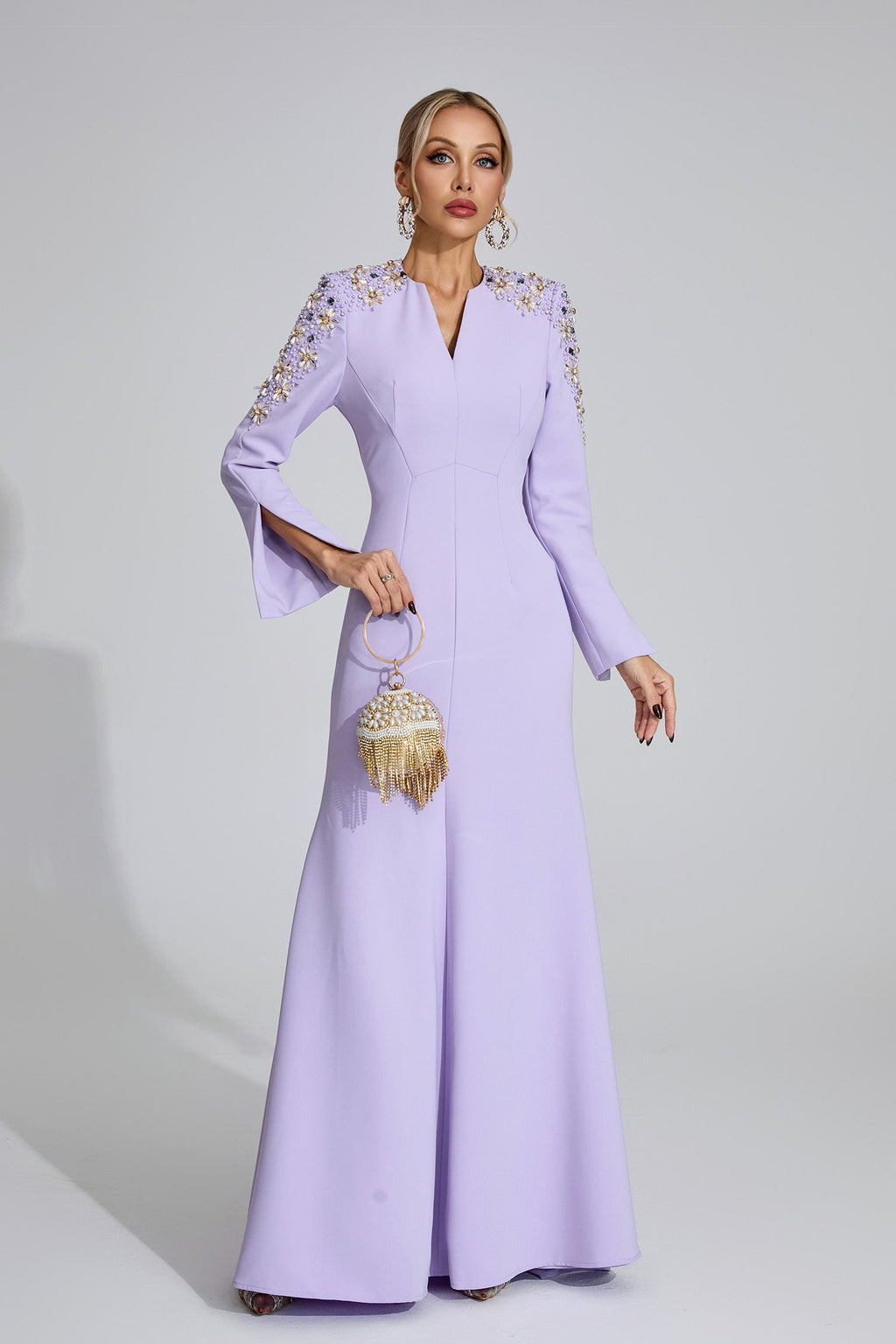 Einya Pearl Maxi Dress In Purple