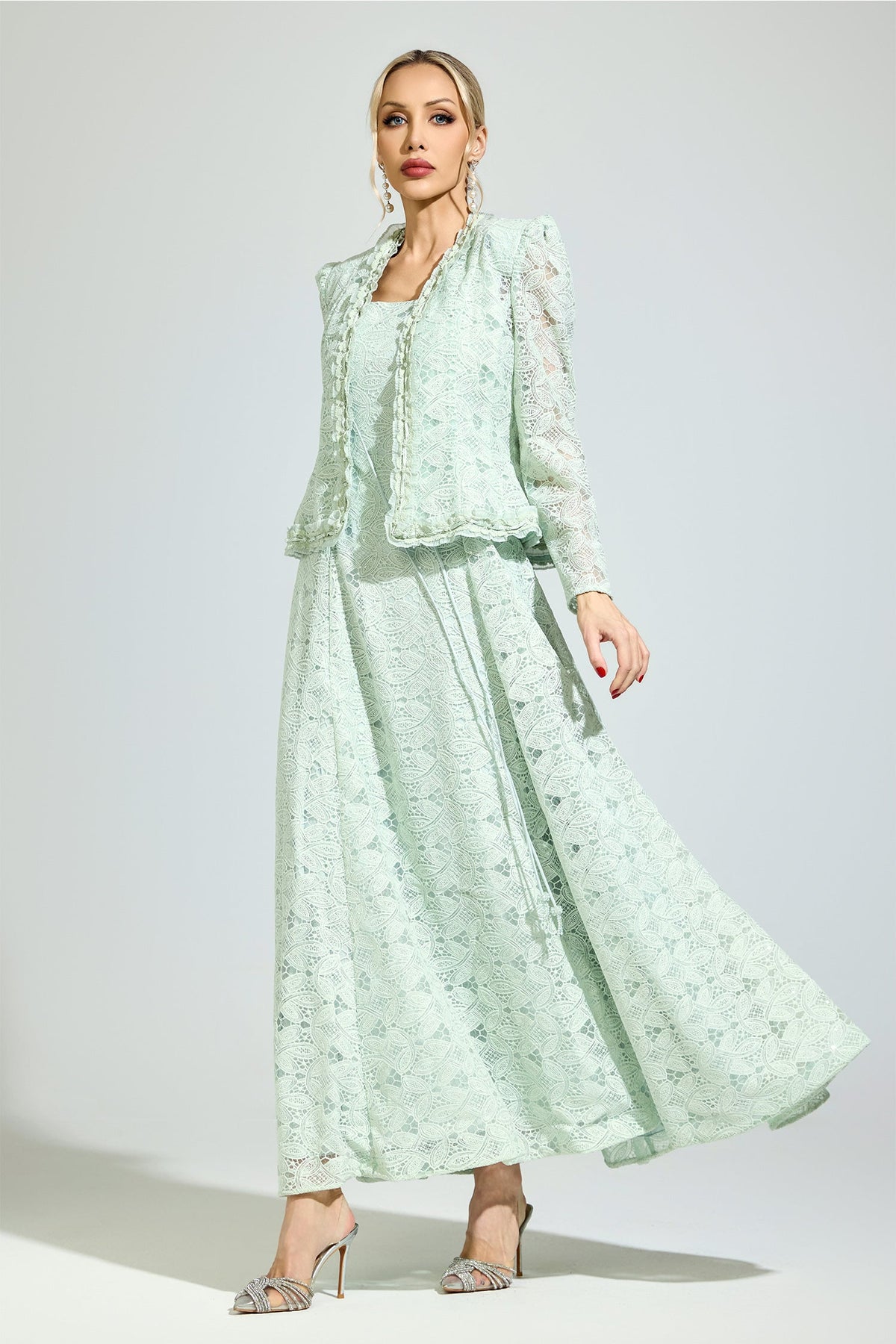 Narevix Green Lace Set