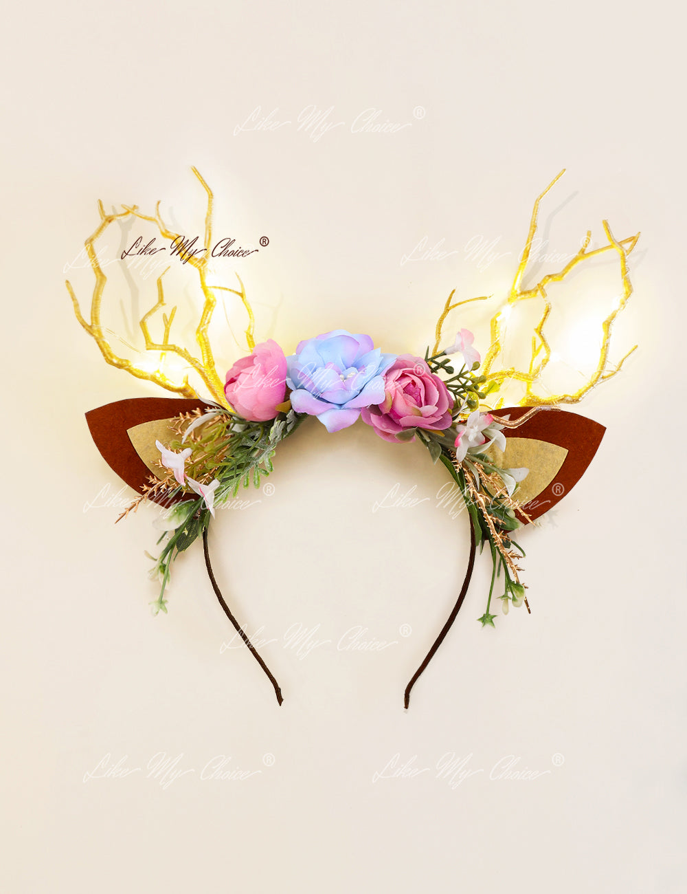 Flower Beauty and the Beast Christmas Reindeer Headband | HeyKat®