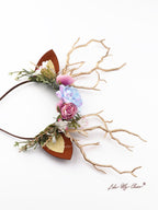 Flower Beauty and the Beast Christmas Reindeer Headband | HeyKat®