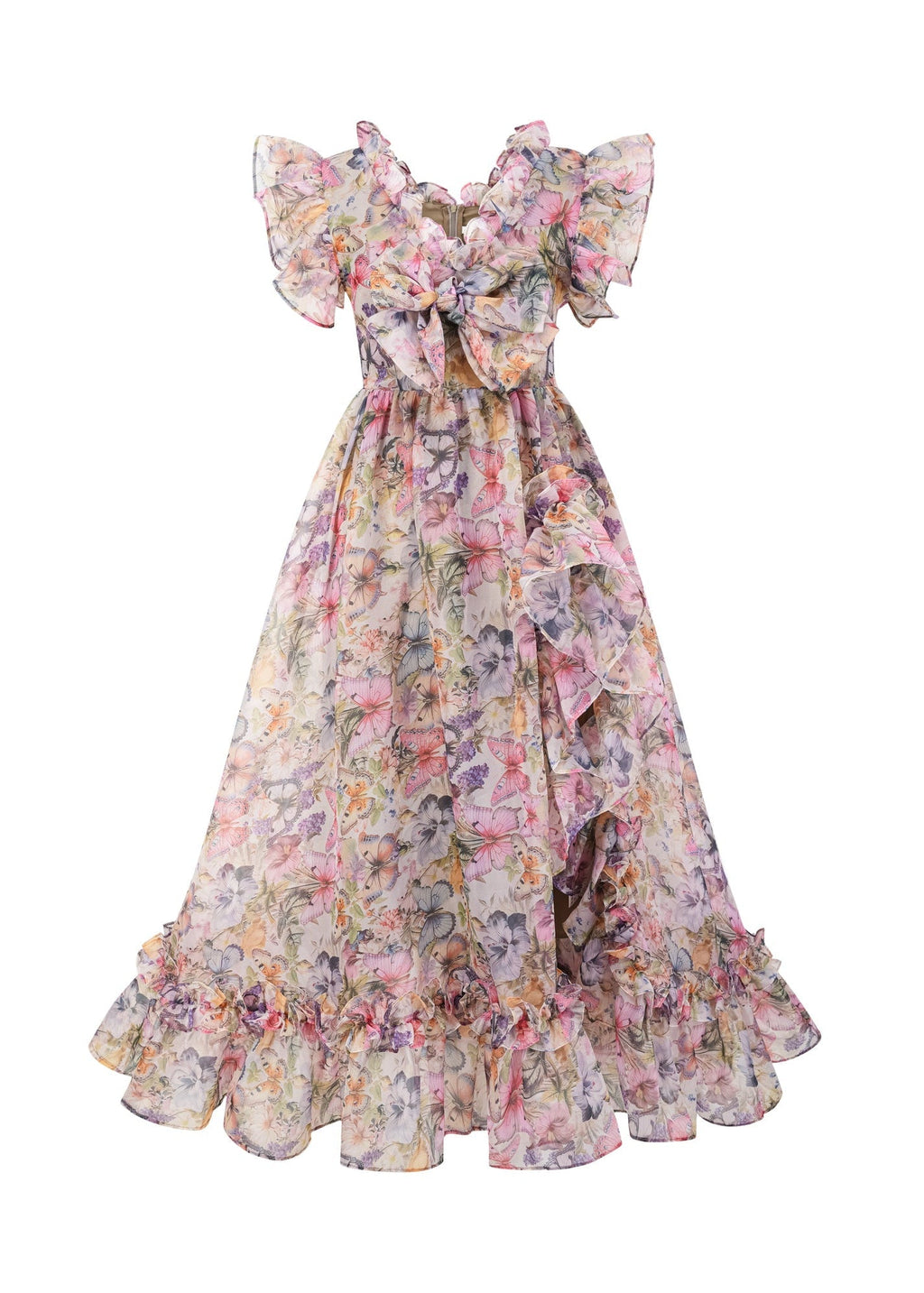 Jeanne Off-Shoulder Ruffled Midi Dress