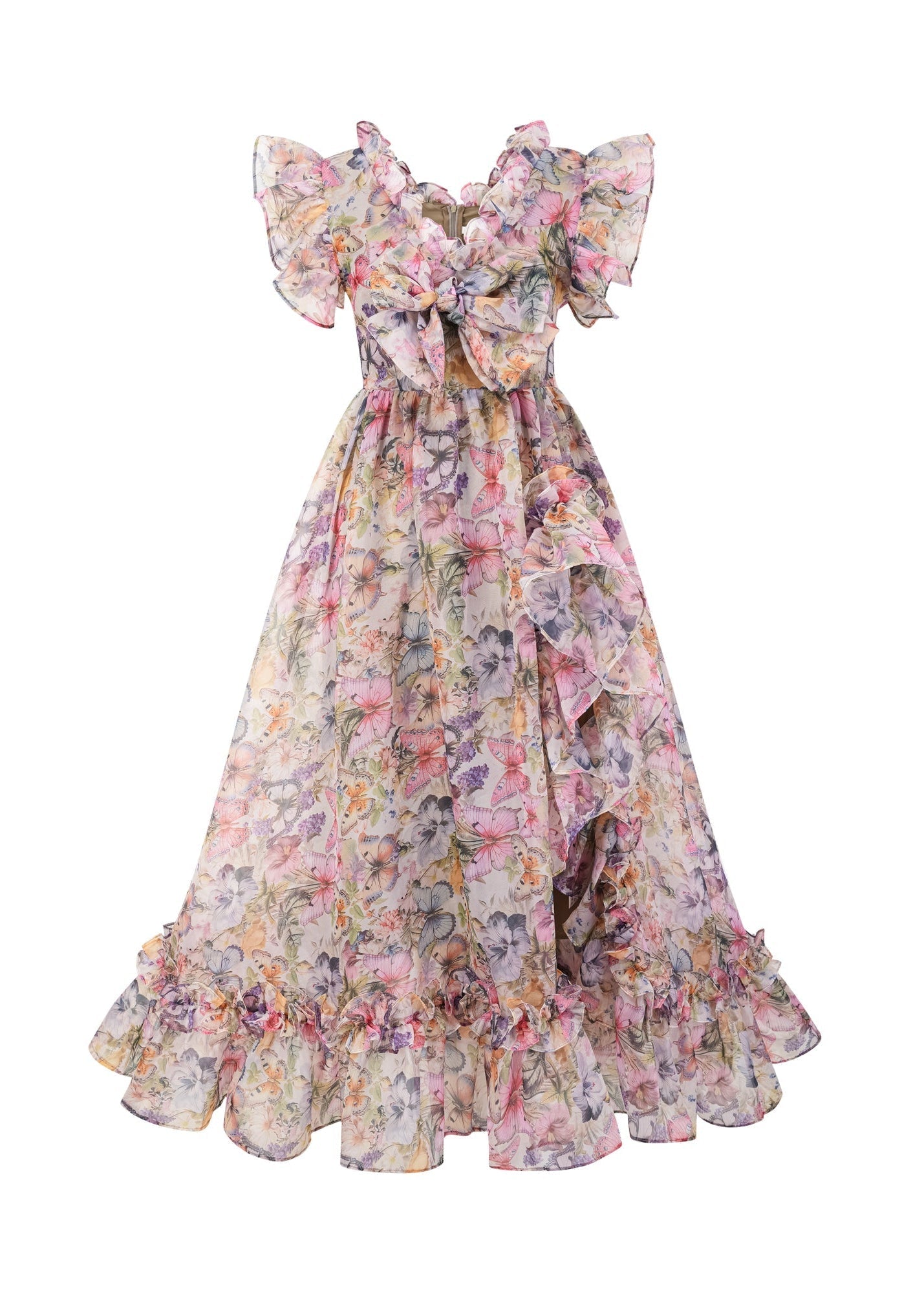 Jeanne Off-Shoulder Ruffled Midi Dress