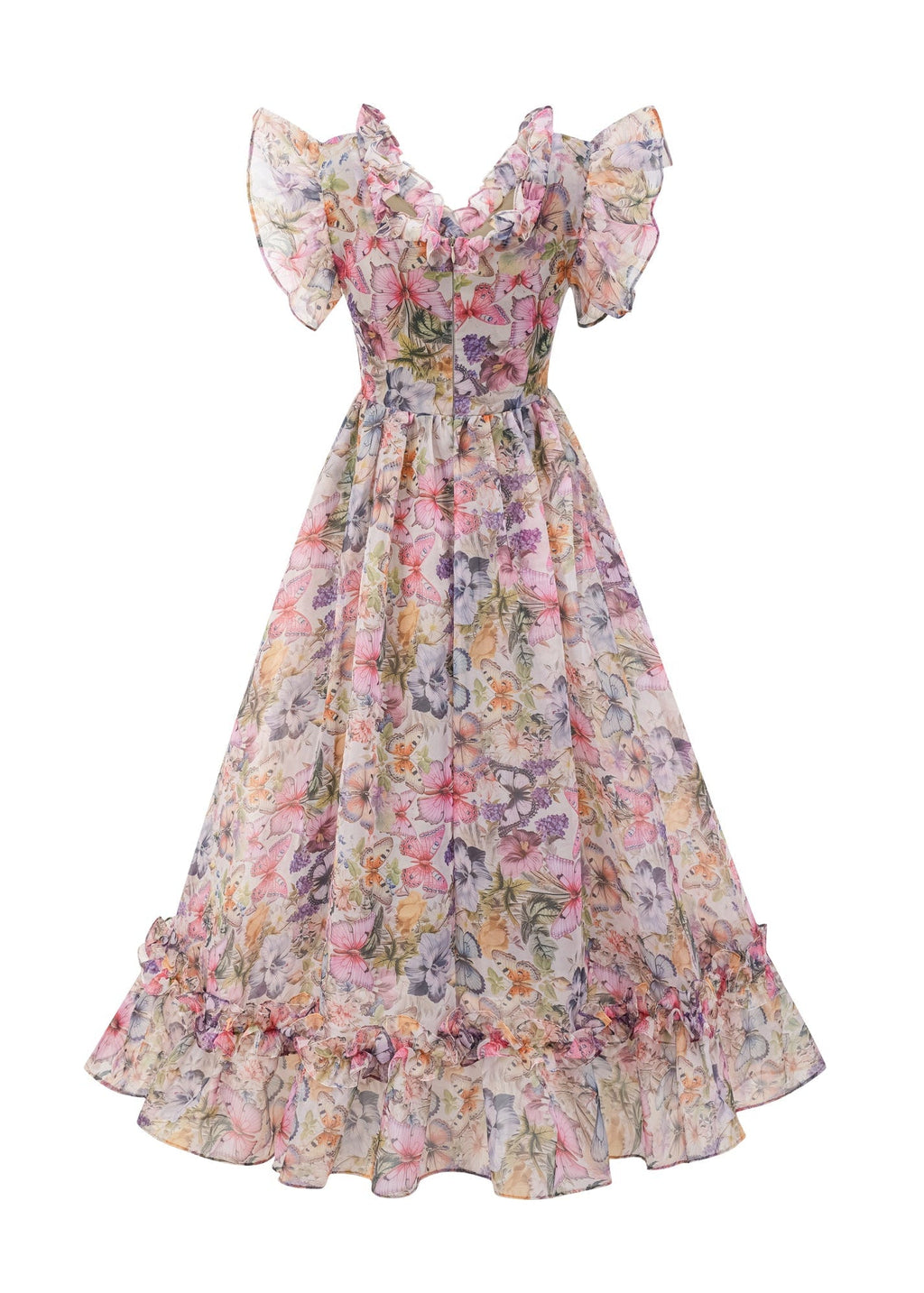 Jeanne Off-Shoulder Ruffled Midi Dress