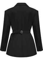 Uranie Black Double Breasted Blazer Mini Dress