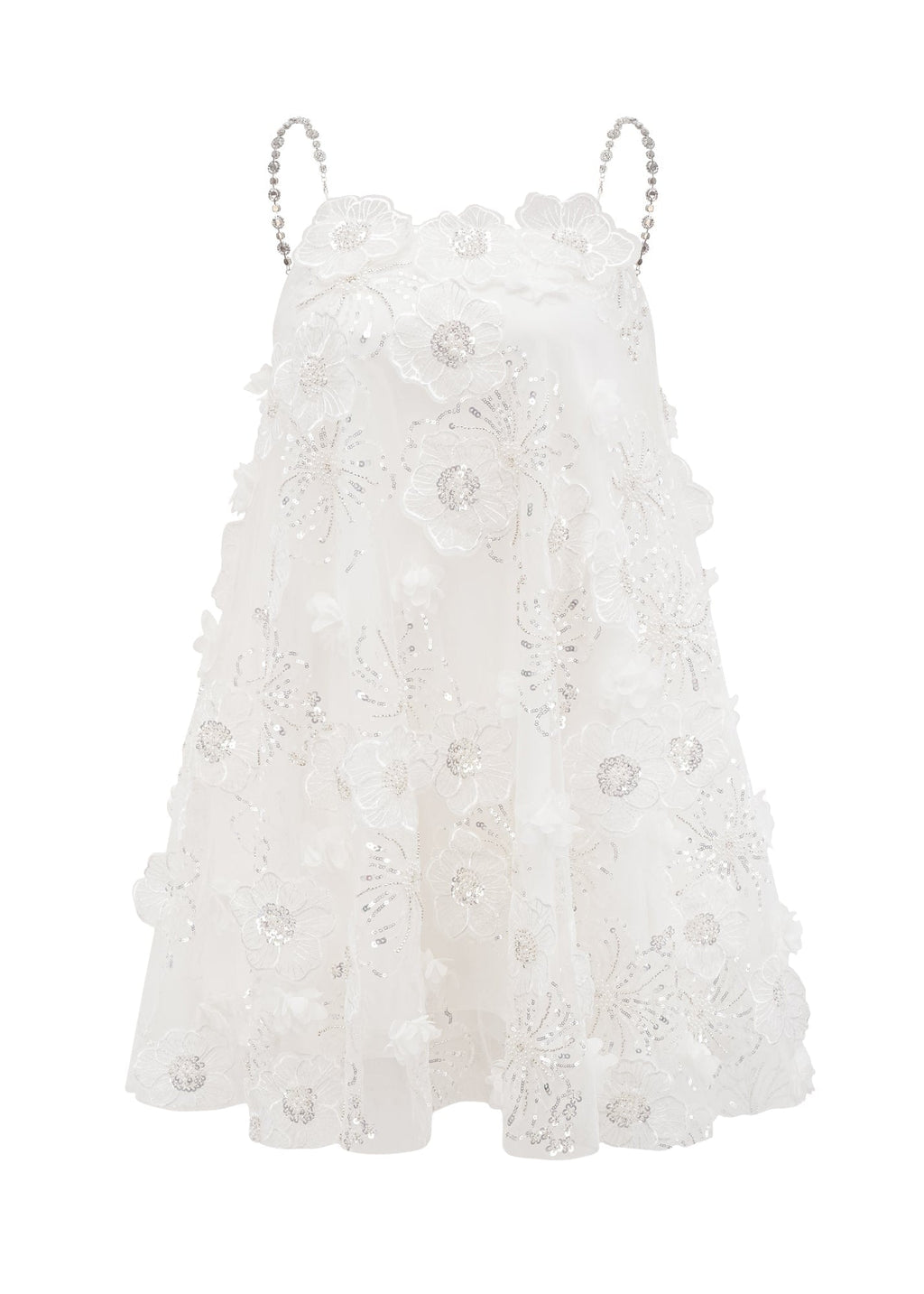 Manon Crystal-Embellished Floral Mini Dress