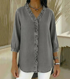 Abigail™ Elegant Denim Blouse