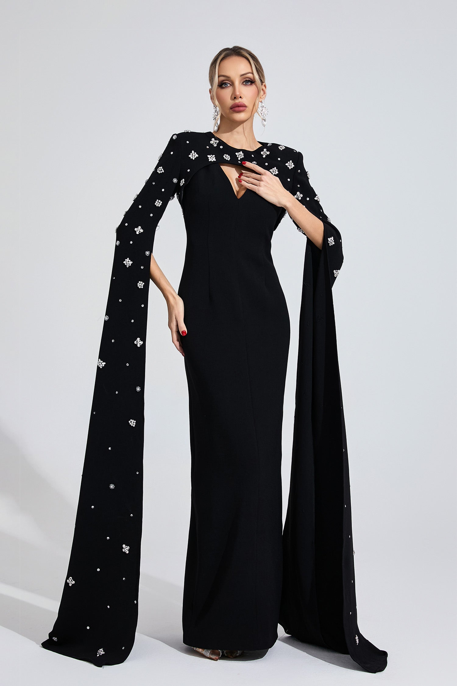 Firdausi Black Diamond Maxi Dress