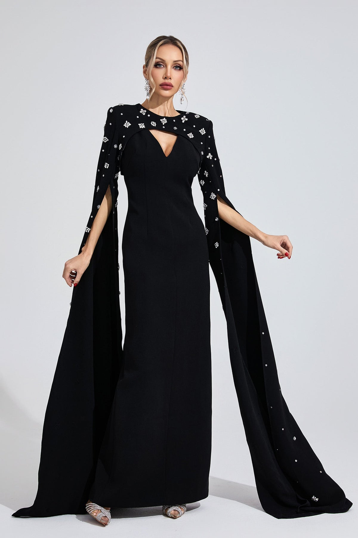 Firdausi Black Diamond Maxi Dress
