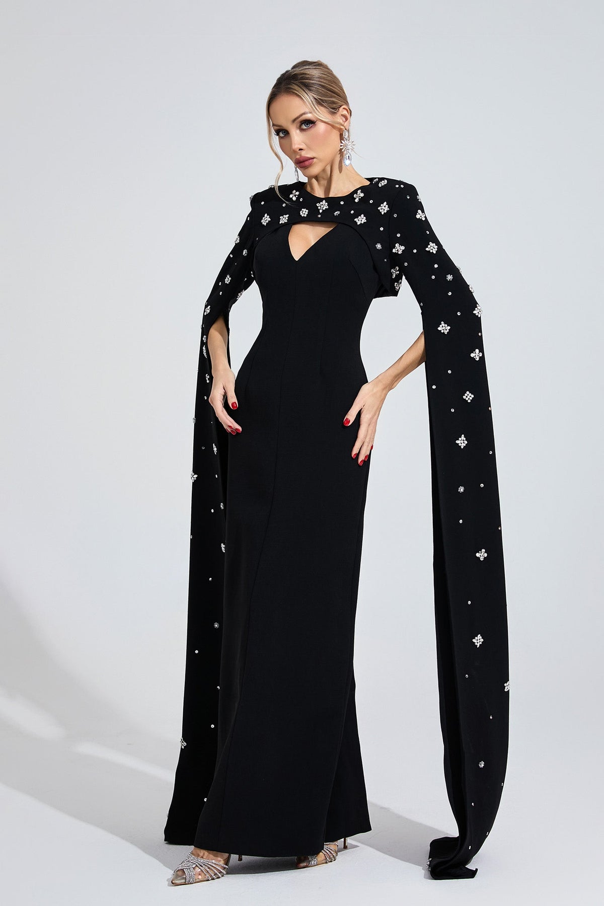 Firdausi Black Diamond Maxi Dress