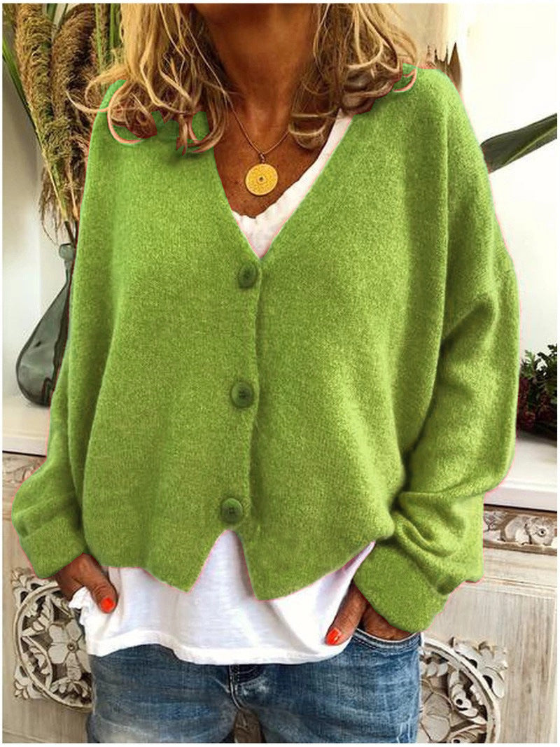 Aisha | V-Neck Button-Front Knit Cardigan