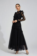 Eryna Black Embroidered Two Piece Set