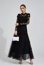 Eryna Black Embroidered Two Piece Set