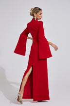 Ferune Red Diamond Maxi Dress