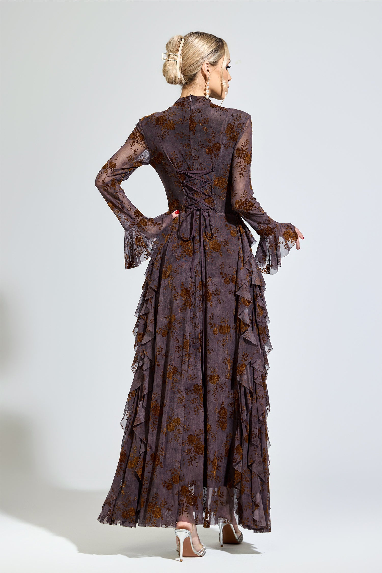 Noryndal Dark Brown Maxi Dress