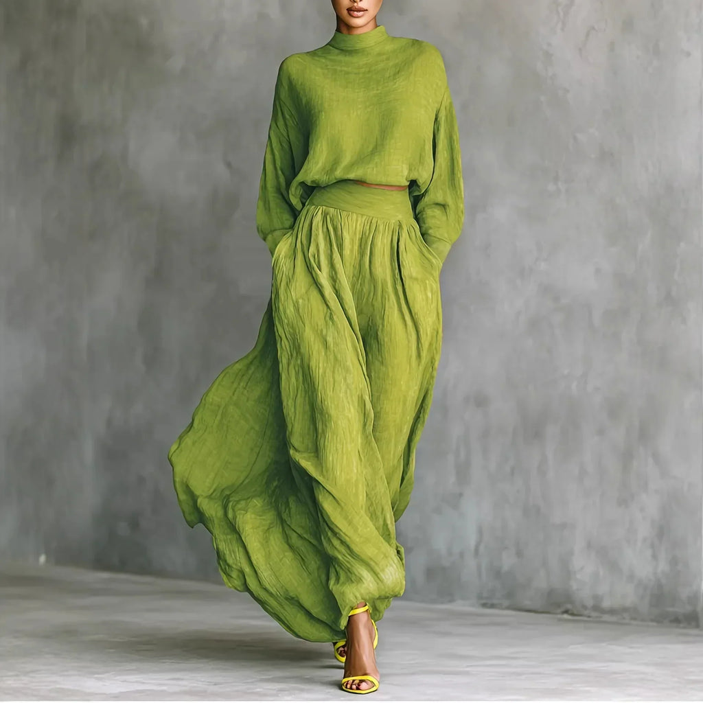 M&H | Two-Piece Set with High-Waisted Maxi Skirt