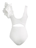 Myxora Ruffle Cutout One Piece Swimsuit
