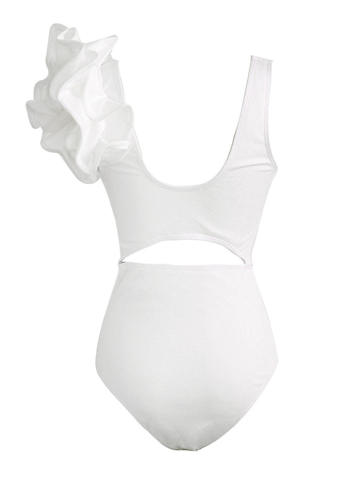 Myxora Ruffle Cutout One Piece Swimsuit