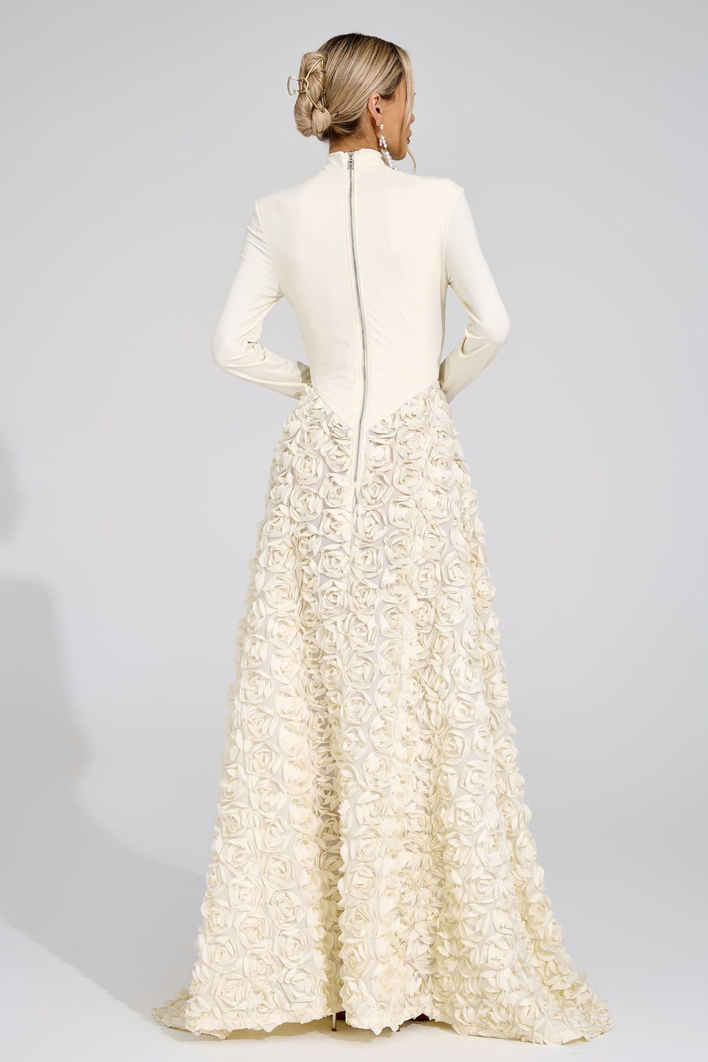 Marevix Ivory Floral Maxi Dress