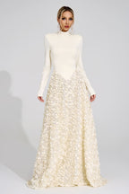 Marevix Ivory Floral Maxi Dress