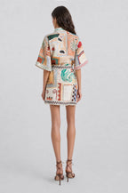 Fun Art Print Shirt Skirt