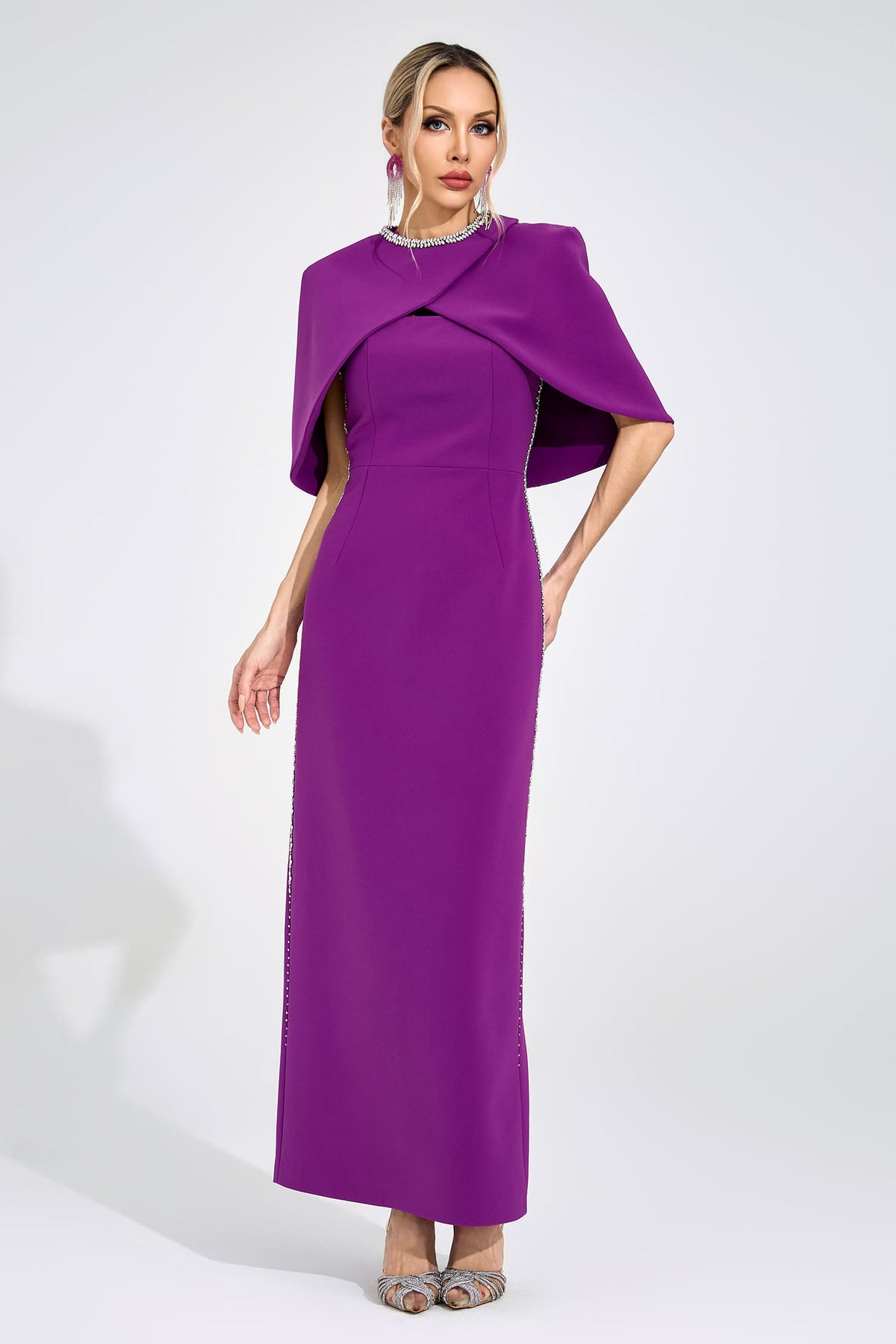 Kervion Purple Diamond Maxi Dress