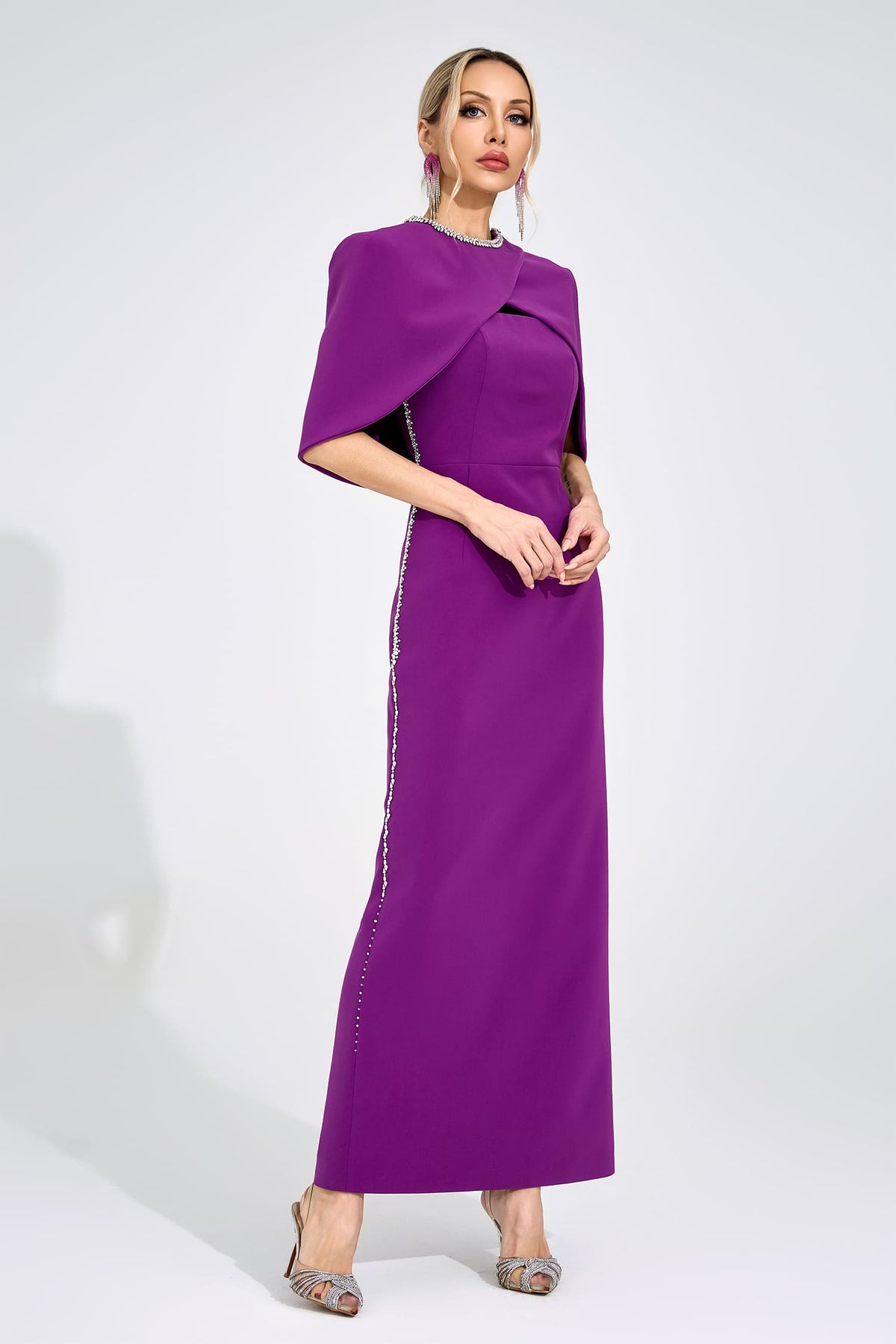 Kervion Purple Diamond Maxi Dress