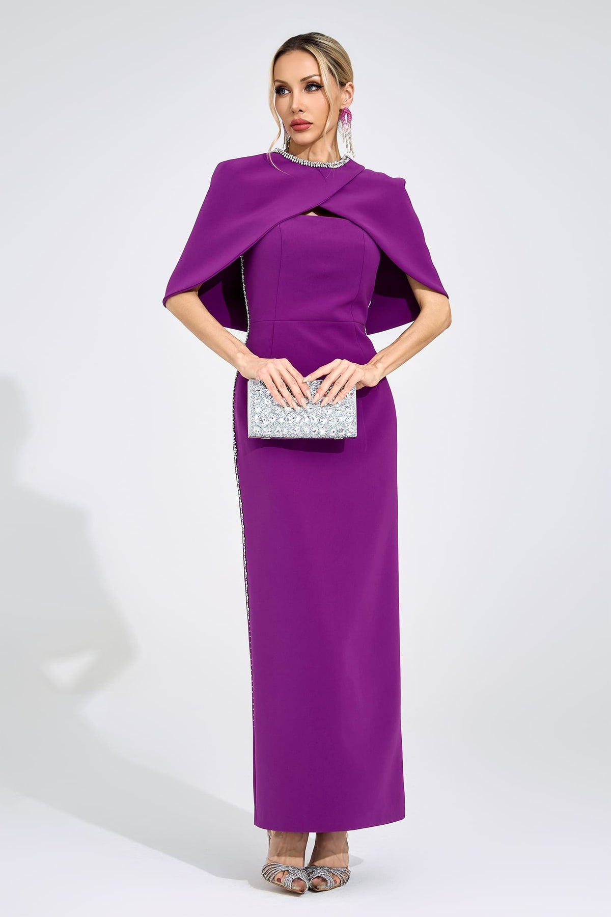Kervion Purple Diamond Maxi Dress