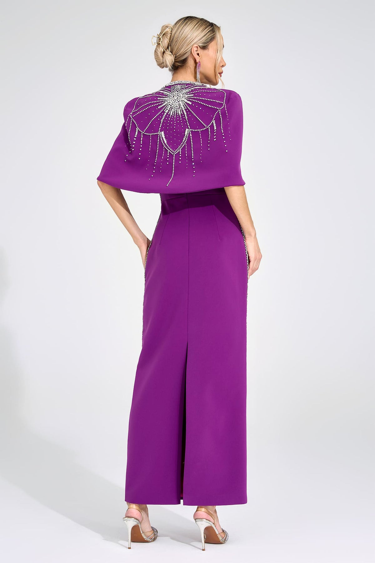 Kervion Purple Diamond Maxi Dress